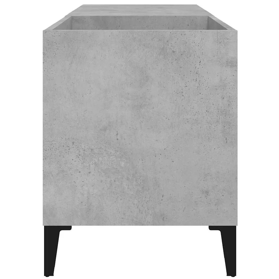 Armoire à disques gris béton 84,5x38x48 cm bois d'ingénierie - 6