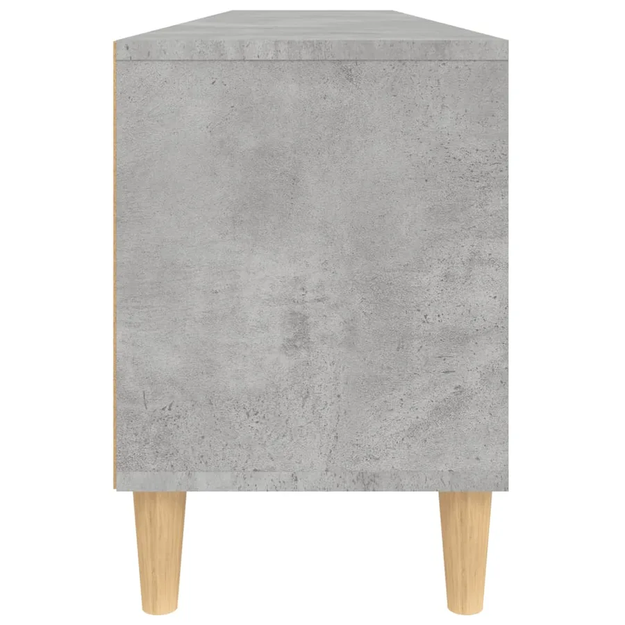 Meuble TV gris béton 150x30x44,5 cm bois d'ingénierie - 8