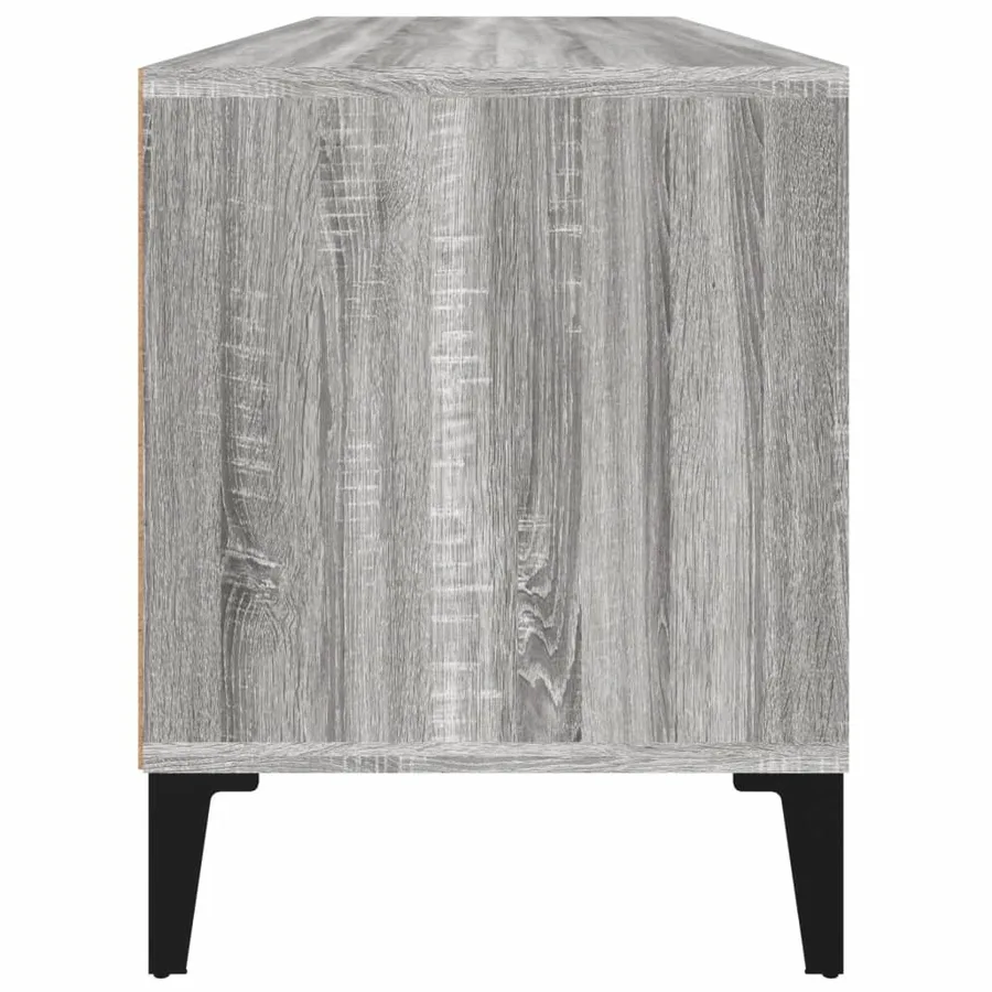 Meuble TV sonoma gris 100x34,5x44,5 cm bois d'ingénierie - 7