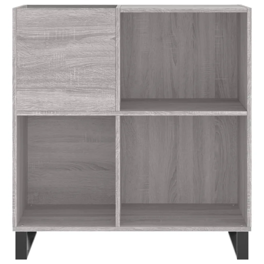 Armoire à disques sonoma gris 84,5x38x89 cm bois d'ingénierie - 4