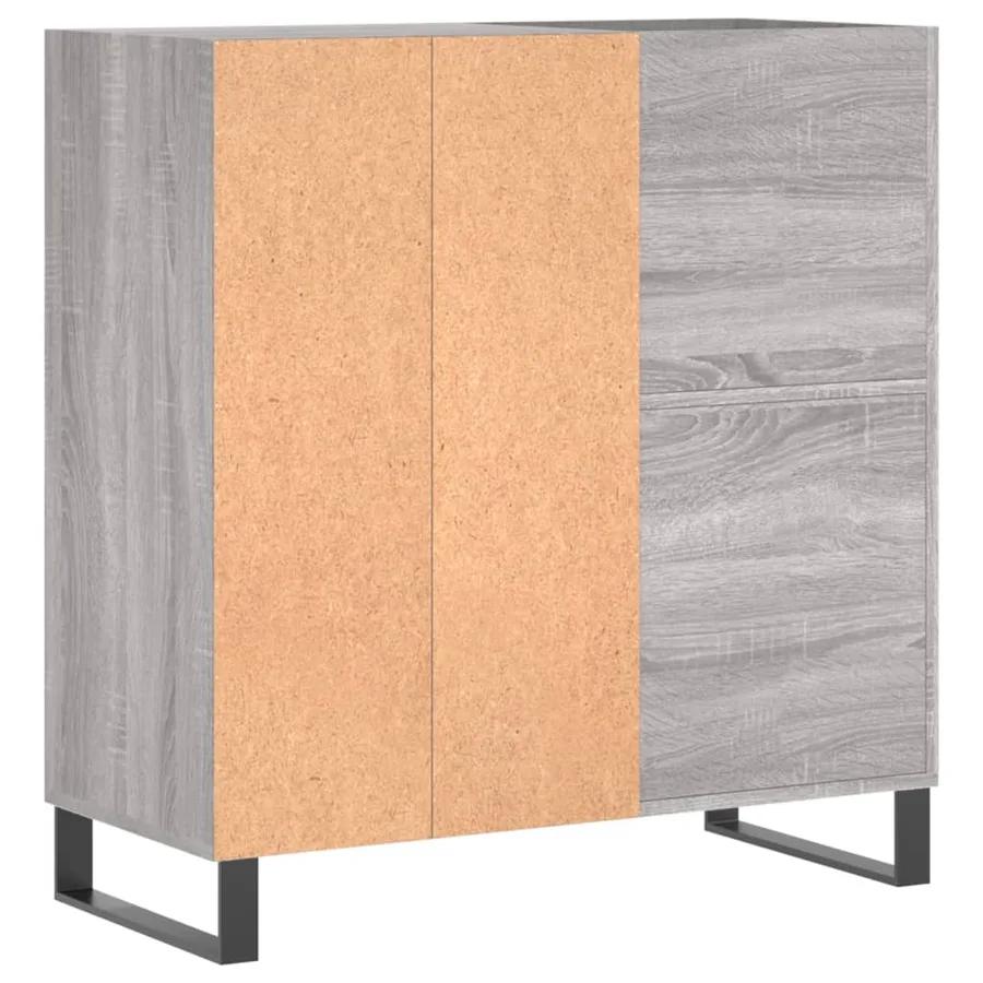 Armoire à disques sonoma gris 84,5x38x89 cm bois d'ingénierie - 6