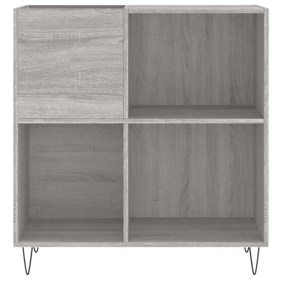 Armoire à disques sonoma gris 84,5x38x89 cm bois d'ingénierie - 4
