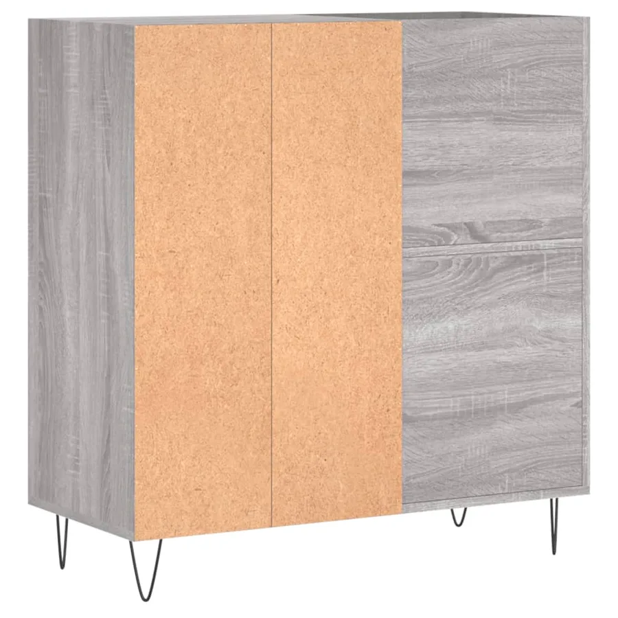 Armoire à disques sonoma gris 84,5x38x89 cm bois d'ingénierie - 6
