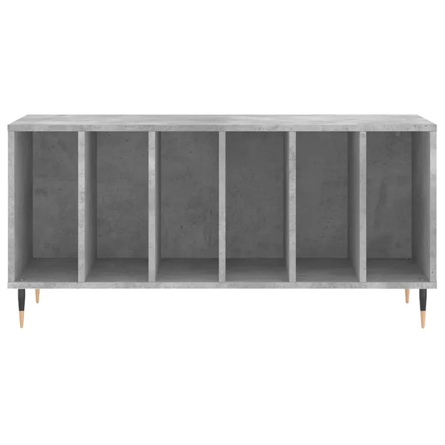 Armoire à disques gris béton 100x38x48 cm bois d'ingénierie - 4