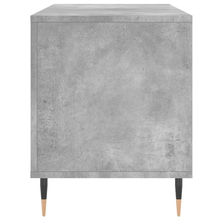 Armoire à disques gris béton 100x38x48 cm bois d'ingénierie - 5