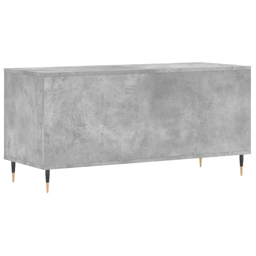 Armoire à disques gris béton 100x38x48 cm bois d'ingénierie - 6