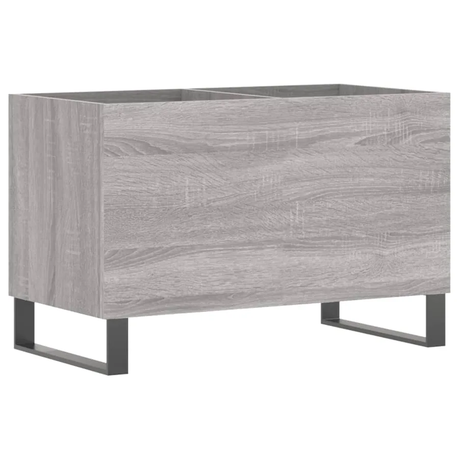 Armoire à disques sonoma gris 74,5x38x48 cm bois d'ingénierie - 2