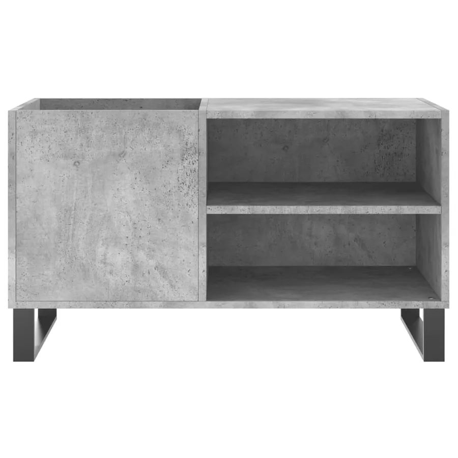 Armoire à disques gris béton 85x38x48 cm bois d'ingénierie - 4
