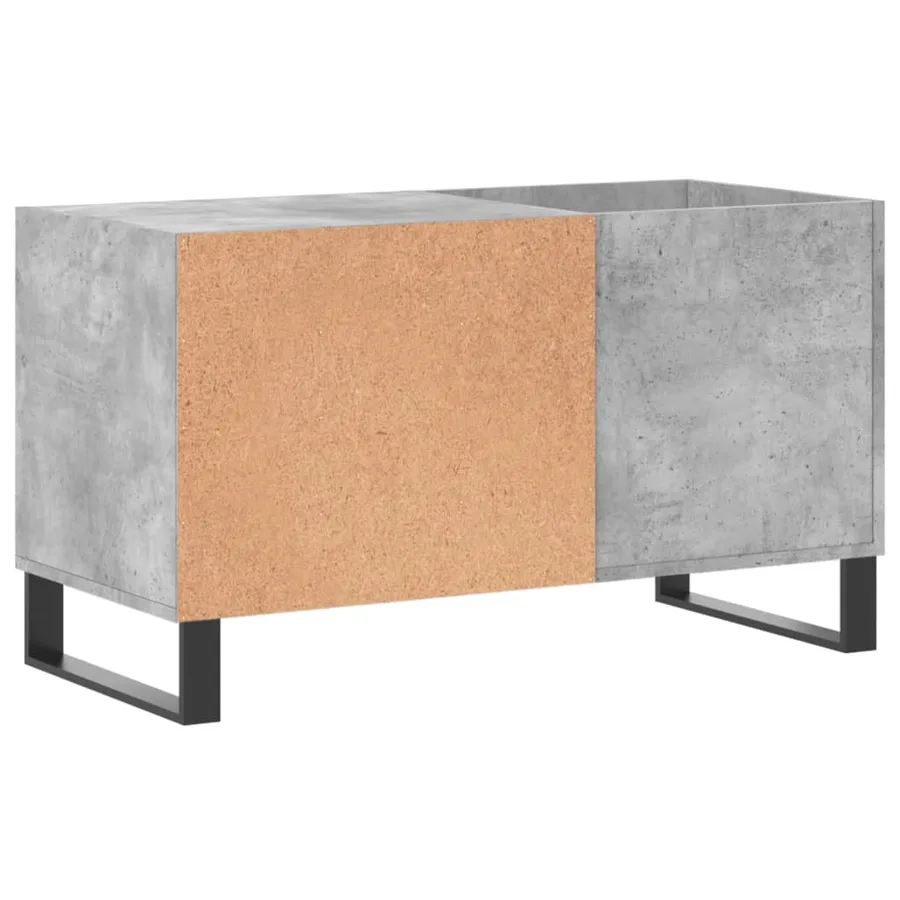 Armoire à disques gris béton 85x38x48 cm bois d'ingénierie - 6