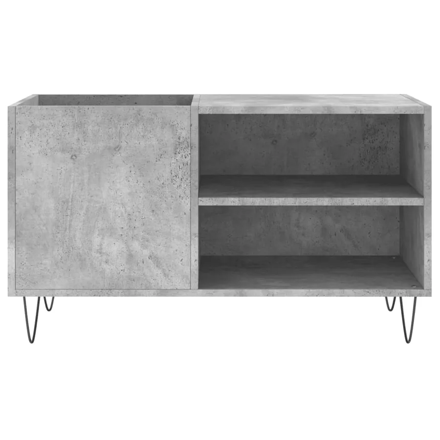 Armoire à disques gris béton 85x38x48 cm bois d'ingénierie - 4