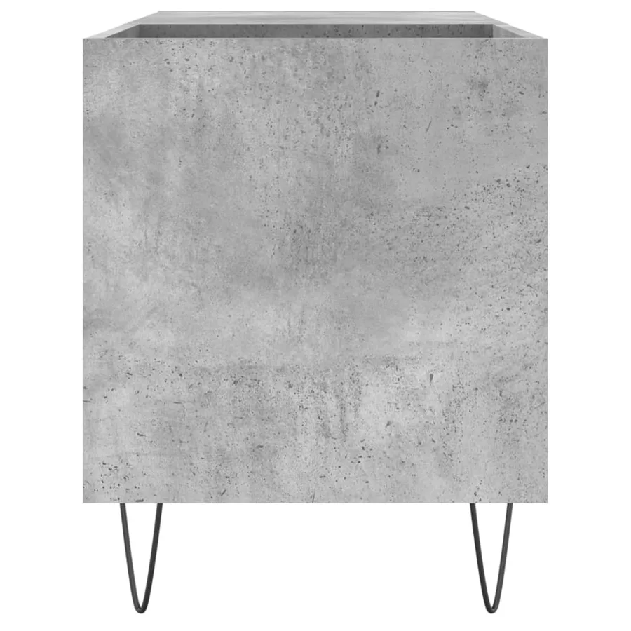 Armoire à disques gris béton 85x38x48 cm bois d'ingénierie - 5