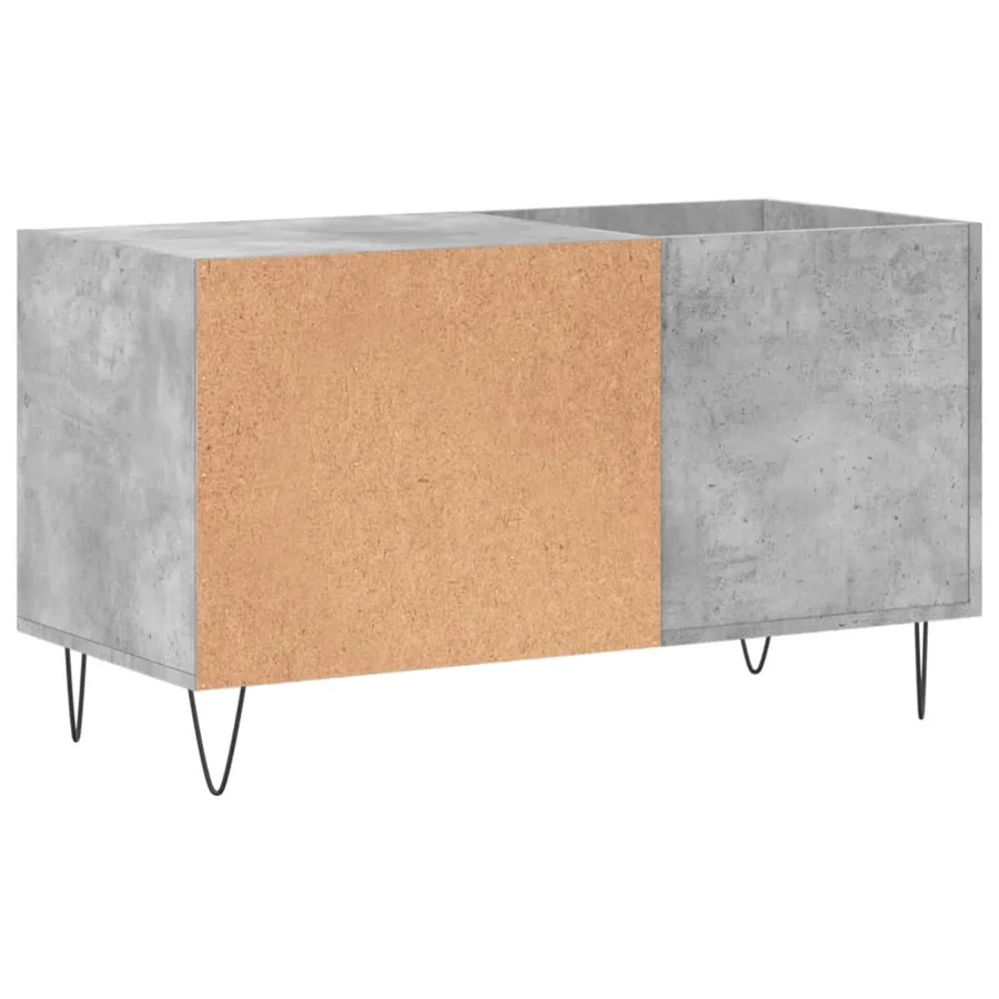 Armoire à disques gris béton 85x38x48 cm bois d'ingénierie - 6