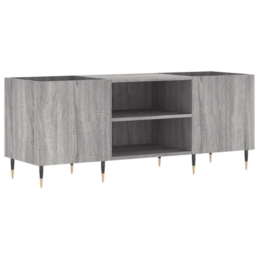 Armoire à disques sonoma gris 121x38x48 cm bois d'ingénierie - 2