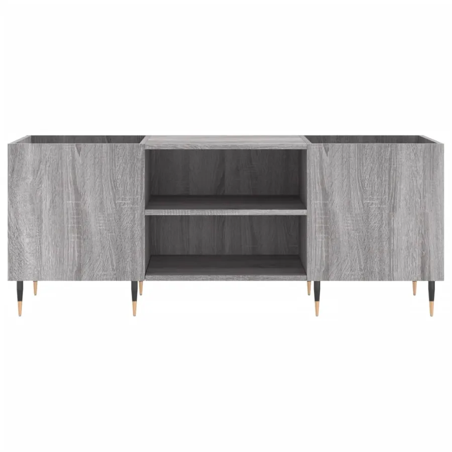 Armoire à disques sonoma gris 121x38x48 cm bois d'ingénierie - 4