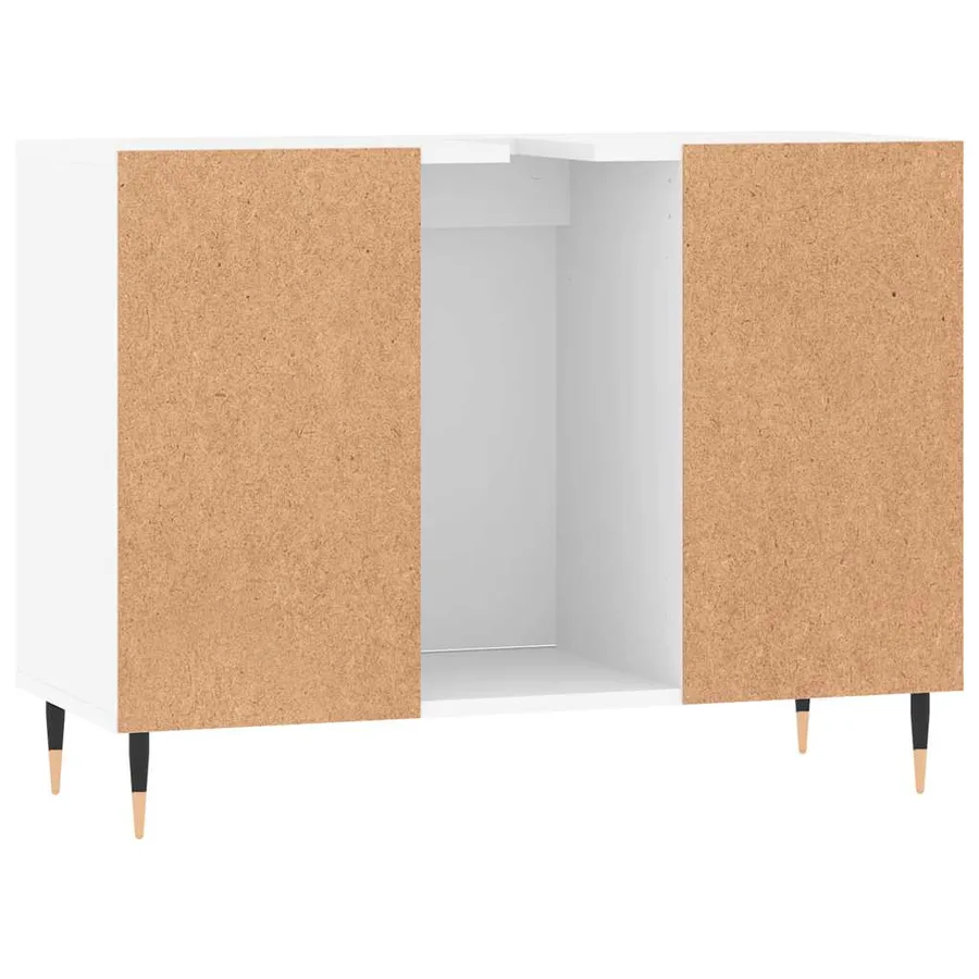 Armoire de salle de bain blanc 80x33x60 cm bois d'ingénierie - 8