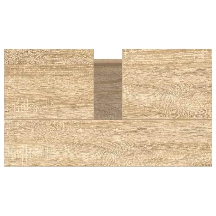 Armoire de bain chêne sonoma 58x33x60 cm bois d'ingénierie - 9