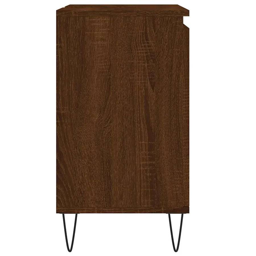 Armoire de bain chêne marron 58x33x60 cm bois d'ingénierie - 6