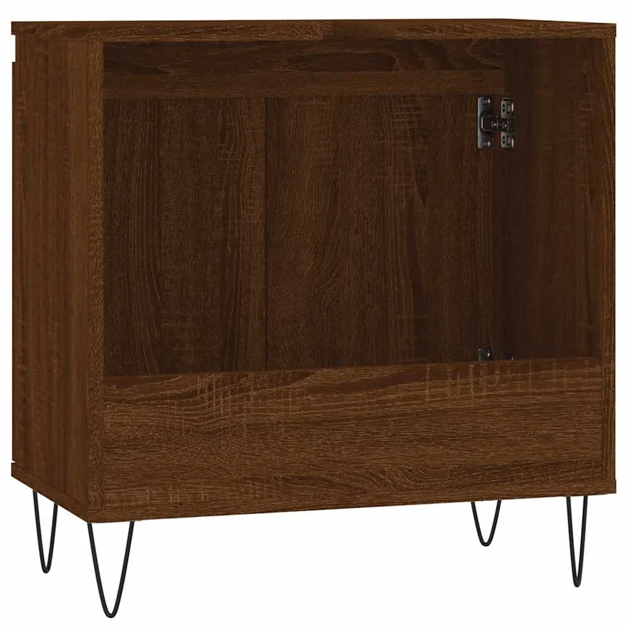 Armoire de bain chêne marron 58x33x60 cm bois d'ingénierie - 7