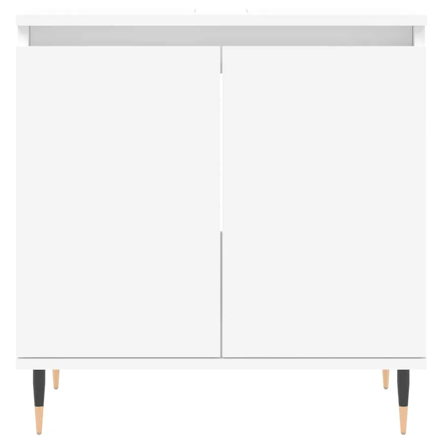 Armoire de salle de bain blanc 58x33x60 cm bois d'ingénierie - 4