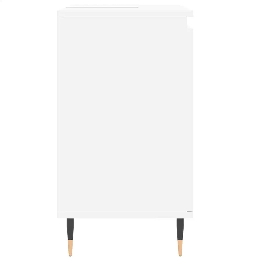 Armoire de salle de bain blanc 58x33x60 cm bois d'ingénierie - 6