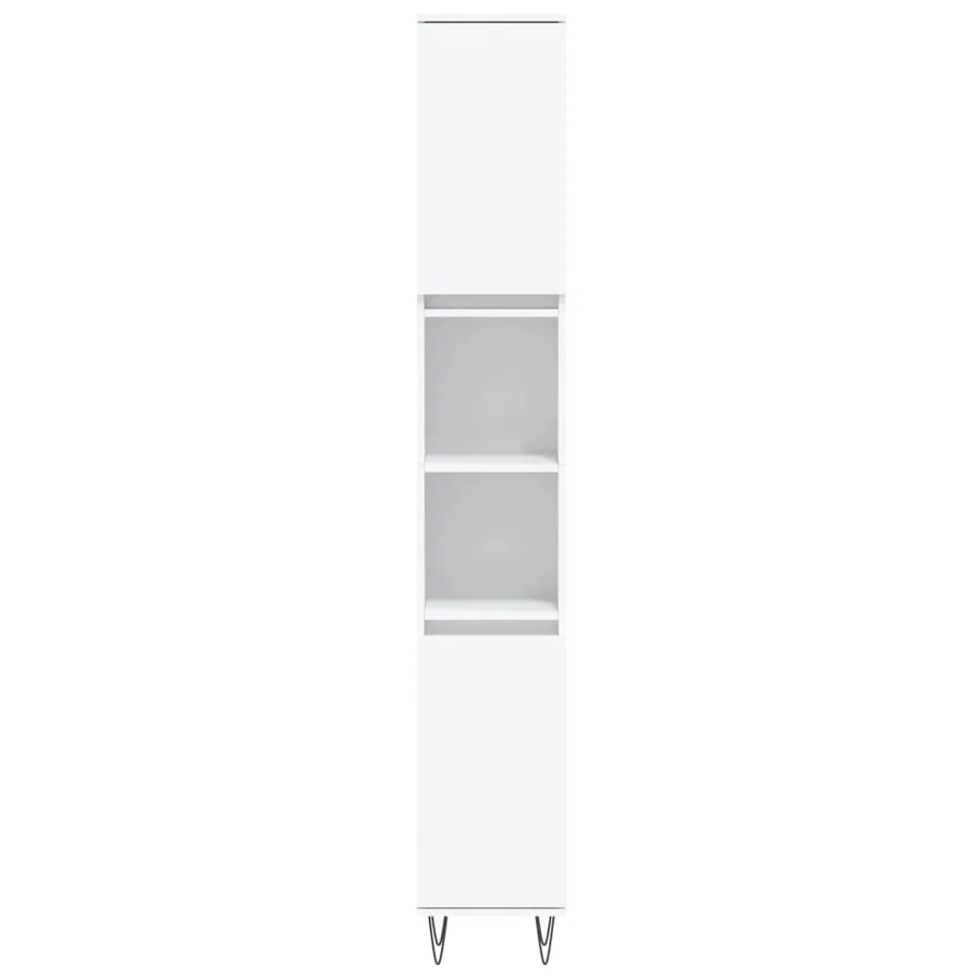 Armoire de salle de bain blanc 30x30x190 cm bois d'ingénierie - 5