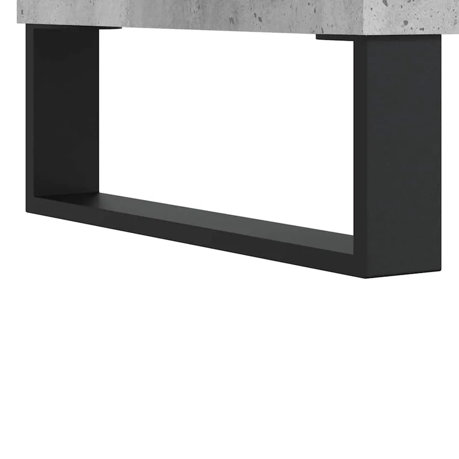 Meuble TV gris béton 150x30x44,5 cm bois d'ingénierie - 9