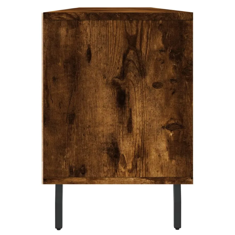 Meuble TV chêne fumé 150x30x44,5 cm bois d'ingénierie - 7