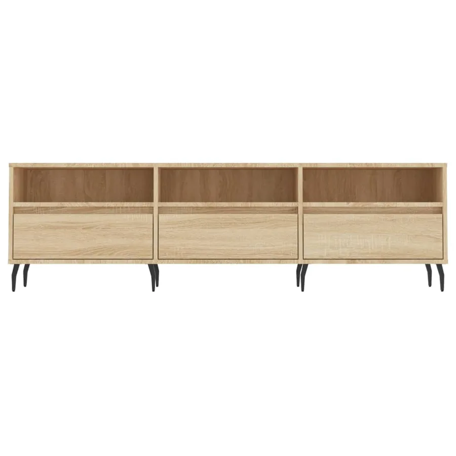 Meuble TV chêne sonoma 150x30x44,5 cm bois d'ingénierie - 5