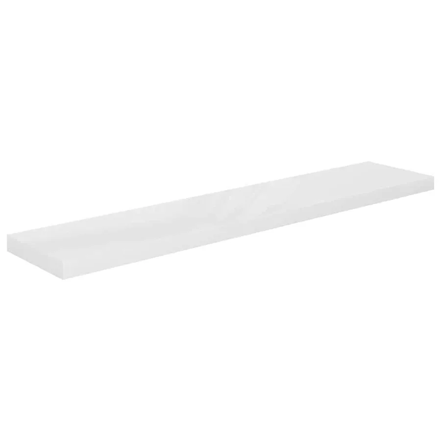 Étagère murale flottante Blanc brillant 120x23,5x3,8 cm MDF - 2