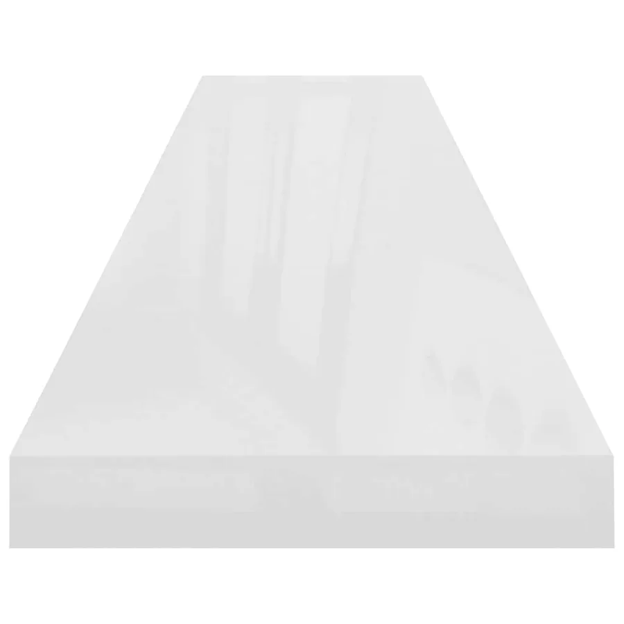 Étagère murale flottante Blanc brillant 120x23,5x3,8 cm MDF - 7