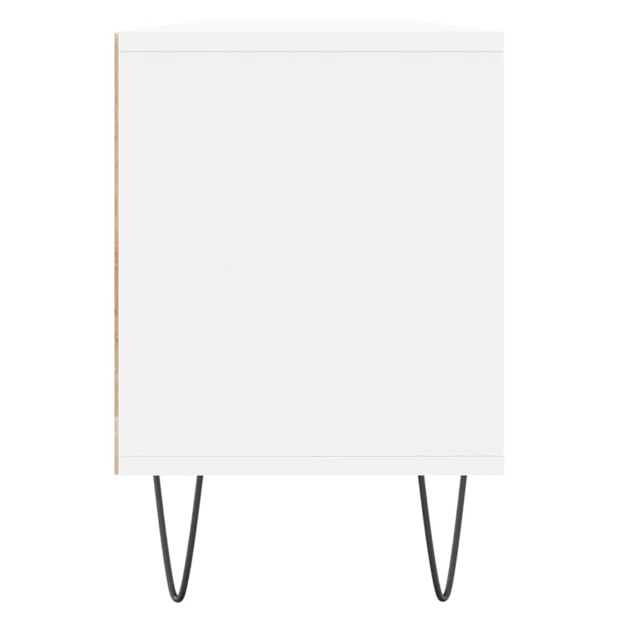 Meuble TV blanc 150x30x44,5 cm bois d'ingénierie - 7