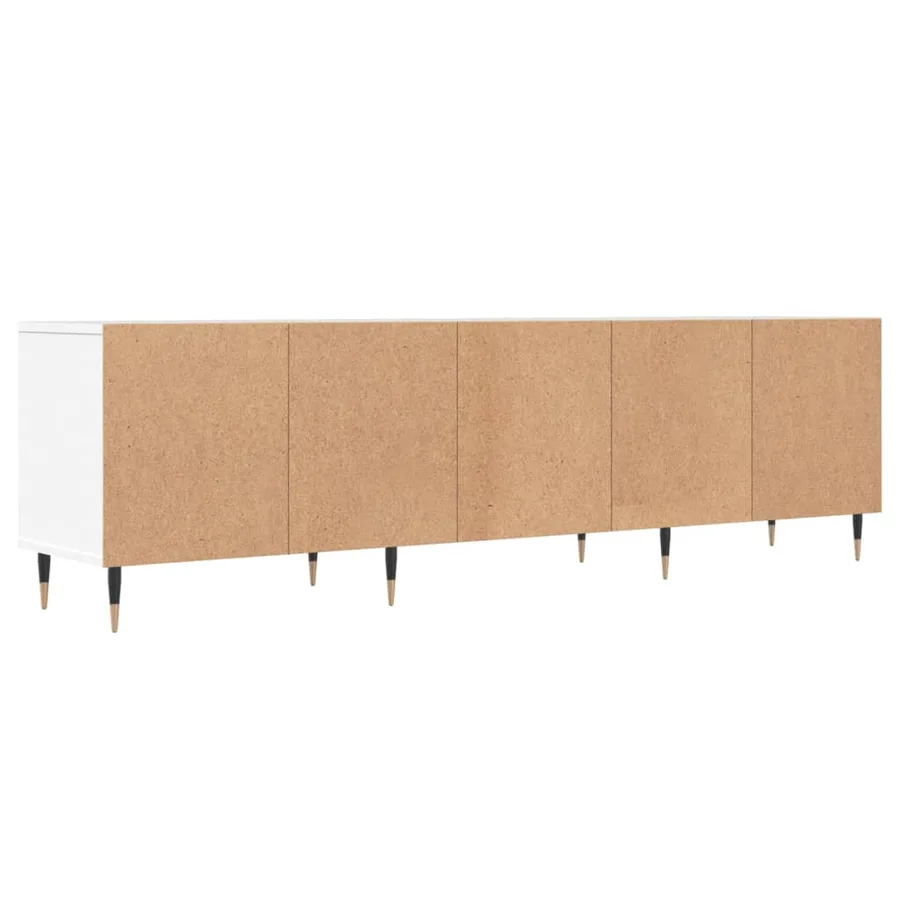 Meuble TV blanc 150x30x44,5 cm bois d'ingénierie - 8