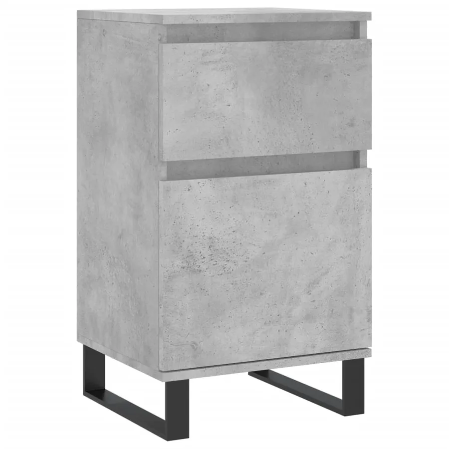Buffet gris béton 40x35x70 cm bois d'ingénierie - 2