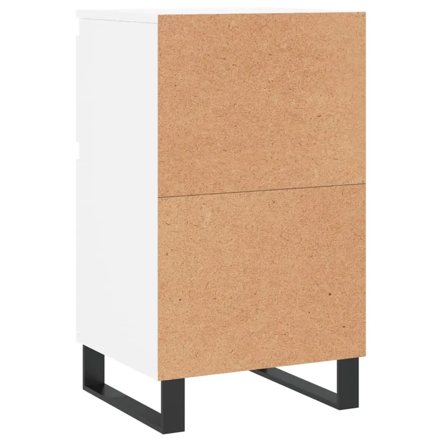 Buffet blanc 40x35x70 cm bois d’ingénierie - 8