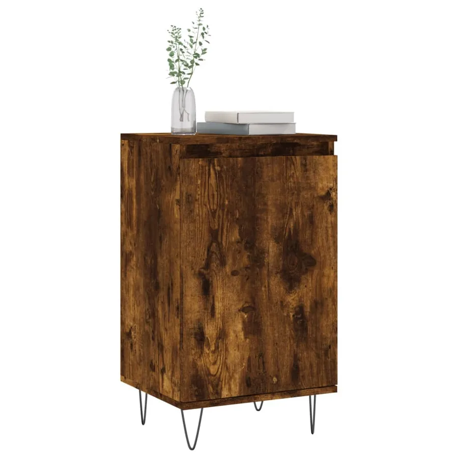 Buffets 2 pcs chêne fumé 40x35x70 cm bois d'ingénierie - 3