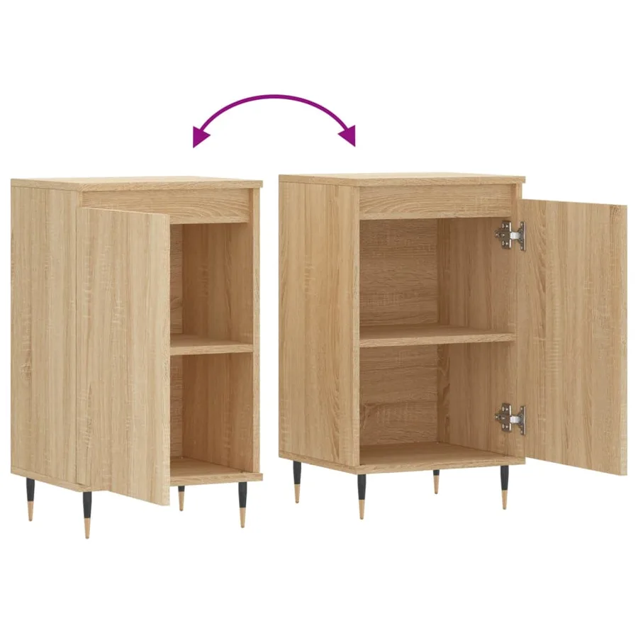 Buffet chêne sonoma 40x35x70 cm bois d'ingénierie - 8
