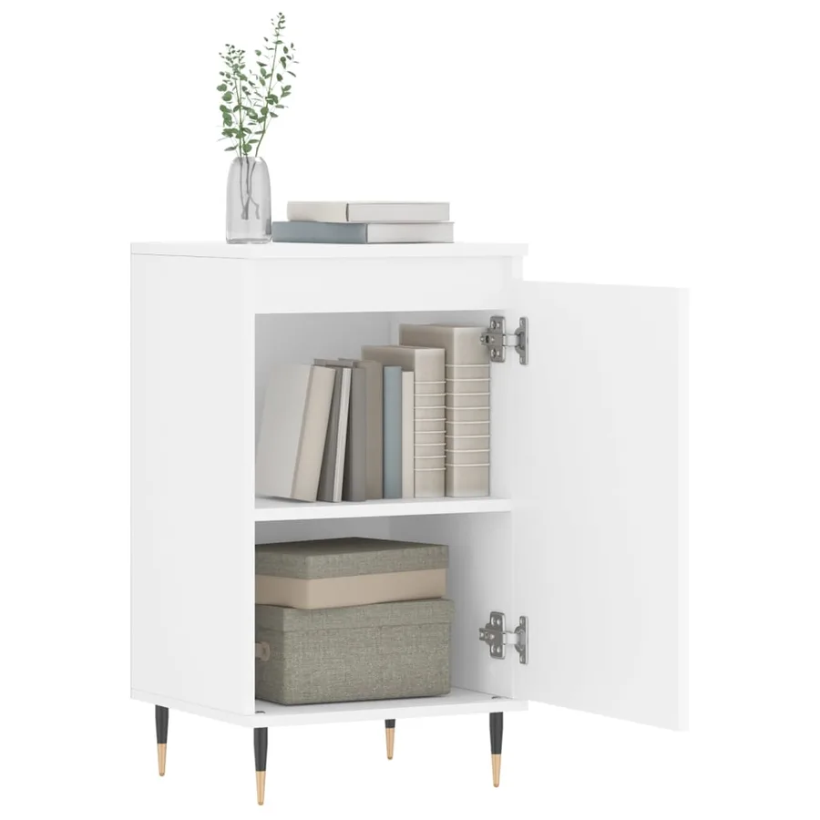 Buffets 2 pcs blanc 40x35x70 cm bois d’ingénierie - 4