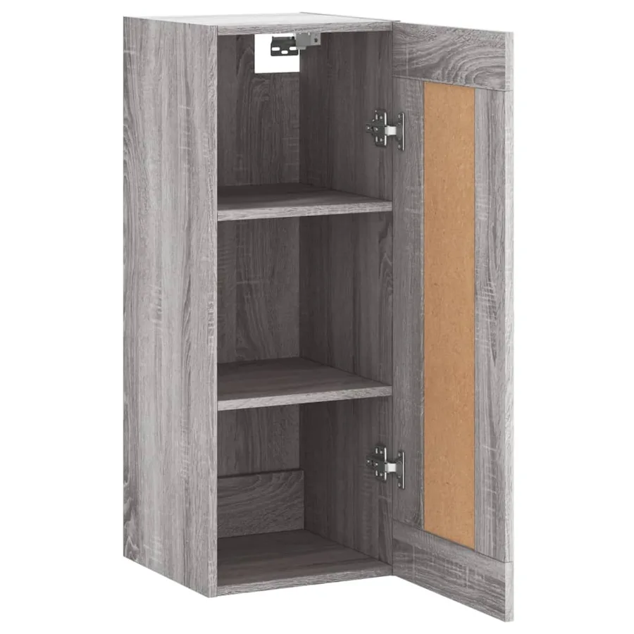 Armoire murale sonoma gris 34,5x34x90 cm bois d'ingénierie - 7