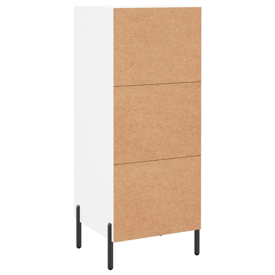 Buffet blanc 34,5x34x90 cm bois d'ingénierie - 8