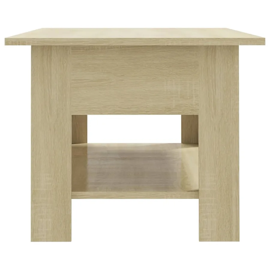 Table basse chêne sonoma 102x55x42 cm bois d'ingénierie - 5