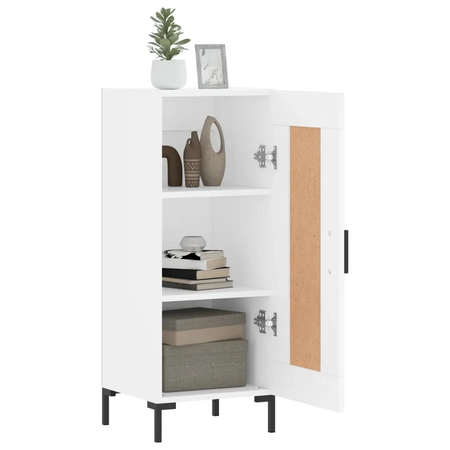 Buffet blanc 34,5x34x90 cm bois d'ingénierie - 4