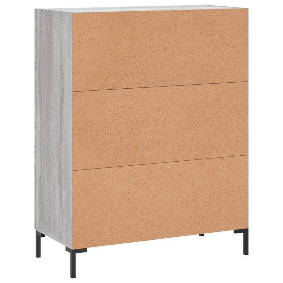 Buffet sonoma gris 69,5x34x90 cm bois d'ingénierie - 8