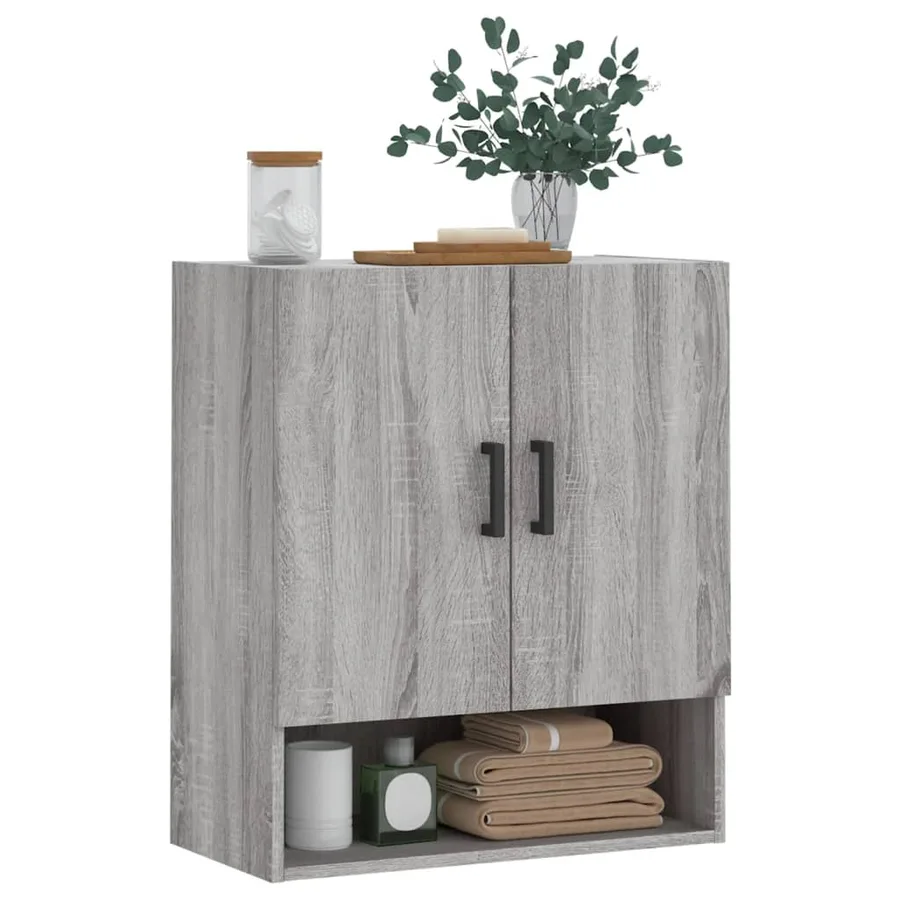 Armoire murale sonoma gris 60x31x70 cm bois d'ingénierie - 3