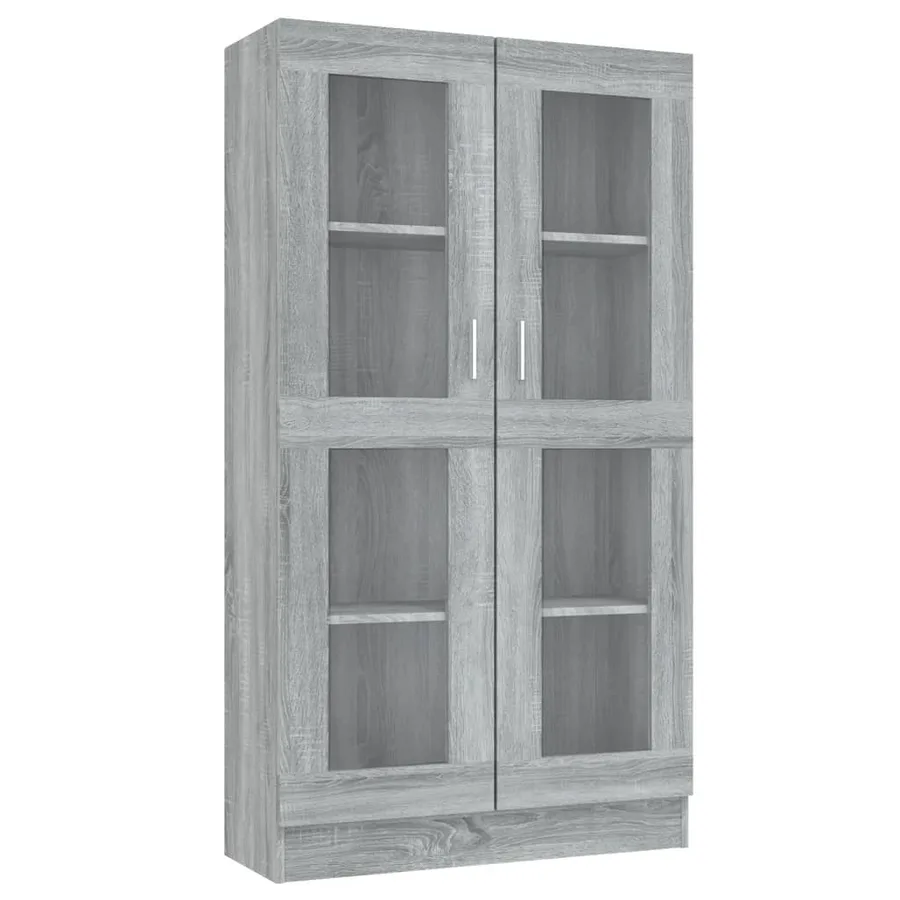 Armoire à vitrine Sonoma gris 82,5x30,5x150cm Bois d'ingénierie - 2