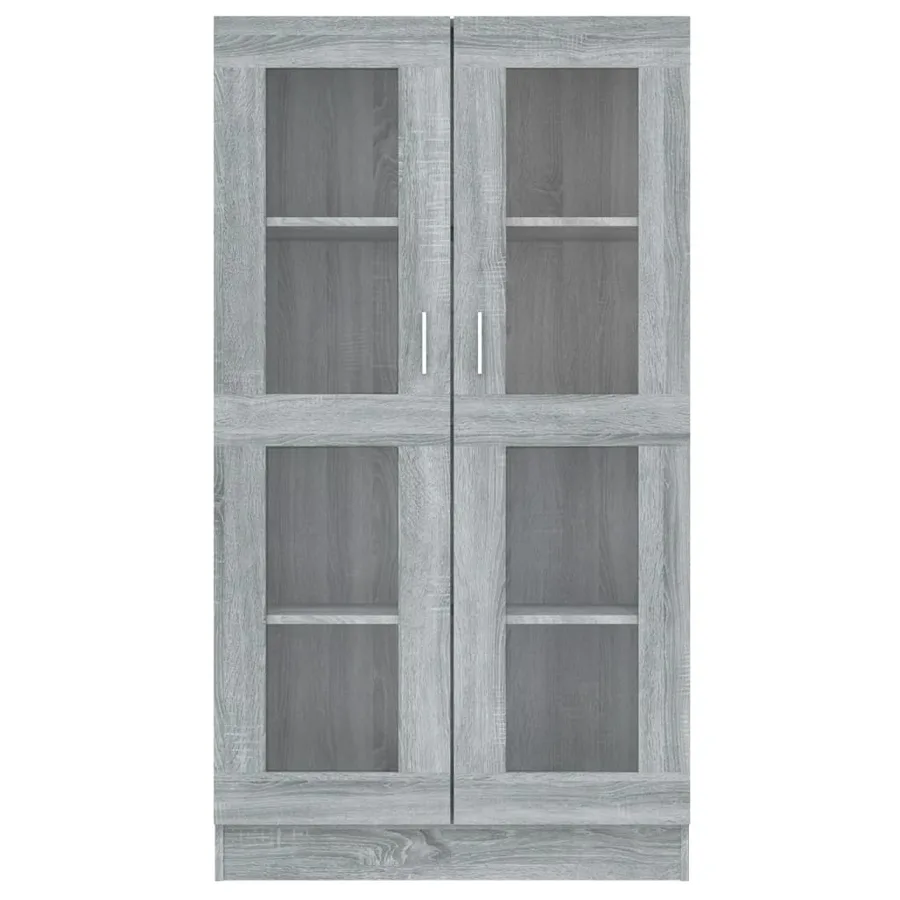 Armoire à vitrine Sonoma gris 82,5x30,5x150cm Bois d'ingénierie - 4