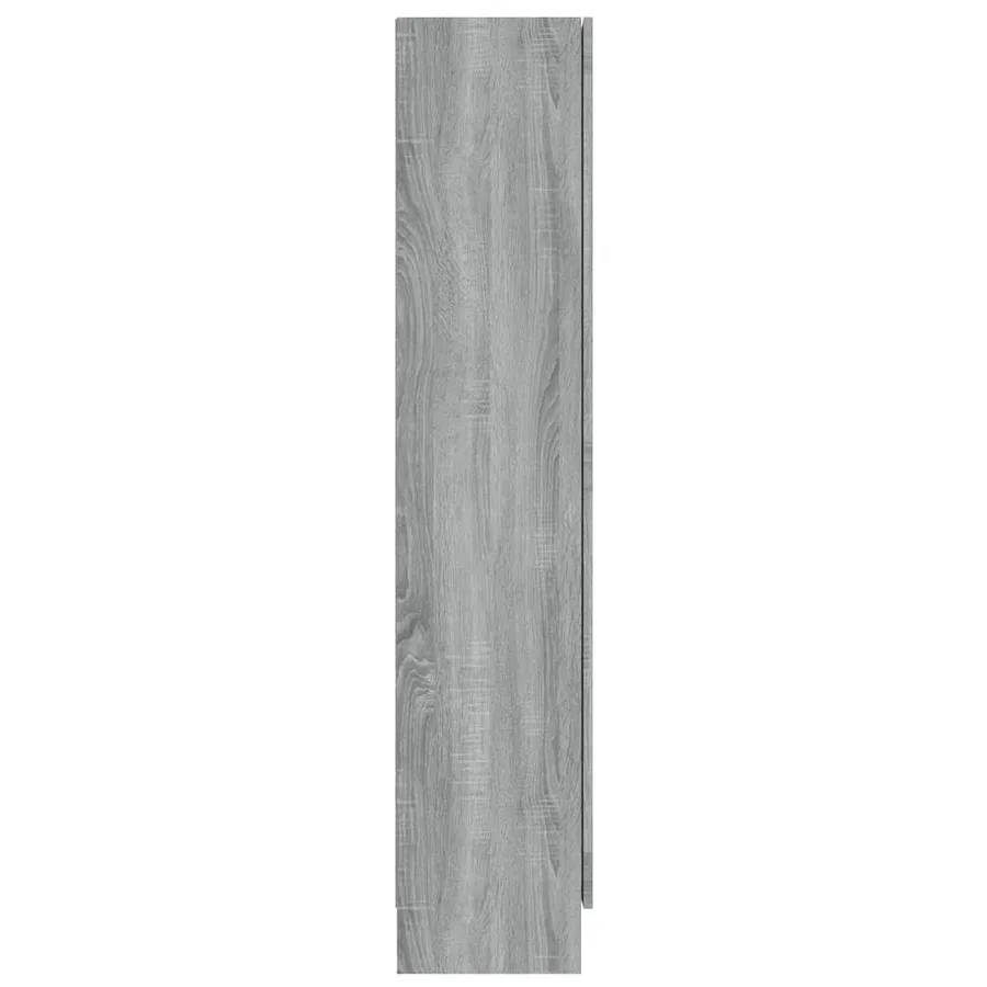Armoire à vitrine Sonoma gris 82,5x30,5x150cm Bois d'ingénierie - 6