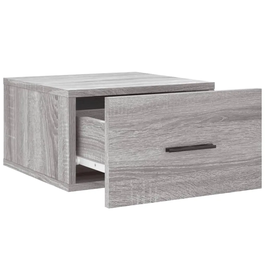 Table de chevet murale sonoma gris 35x35x20 cm - 6