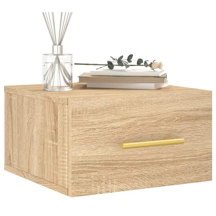 Tables de chevet murales 2 pcs chêne sonoma 35x35x20 cm - 3