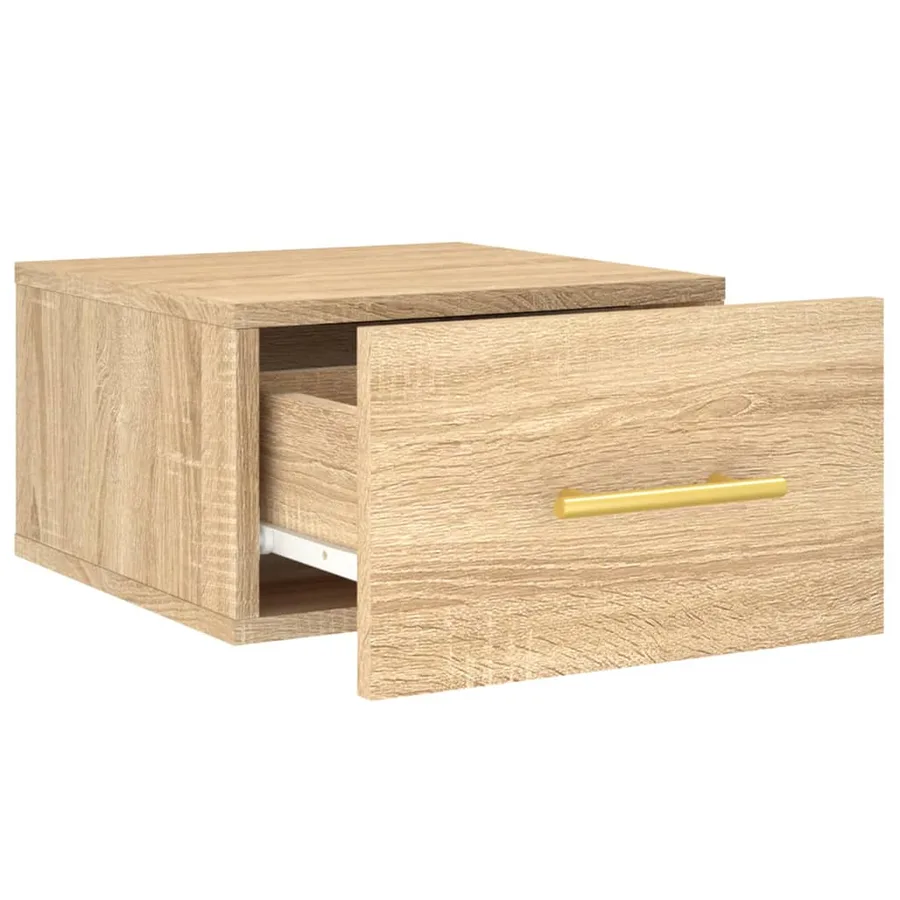 Tables de chevet murales 2 pcs chêne sonoma 35x35x20 cm - 7