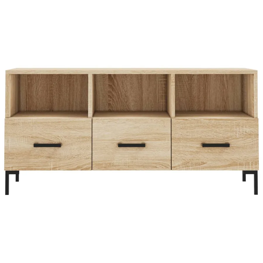 Meuble TV chêne sonoma 102x36x50 cm bois d'ingénierie - 5